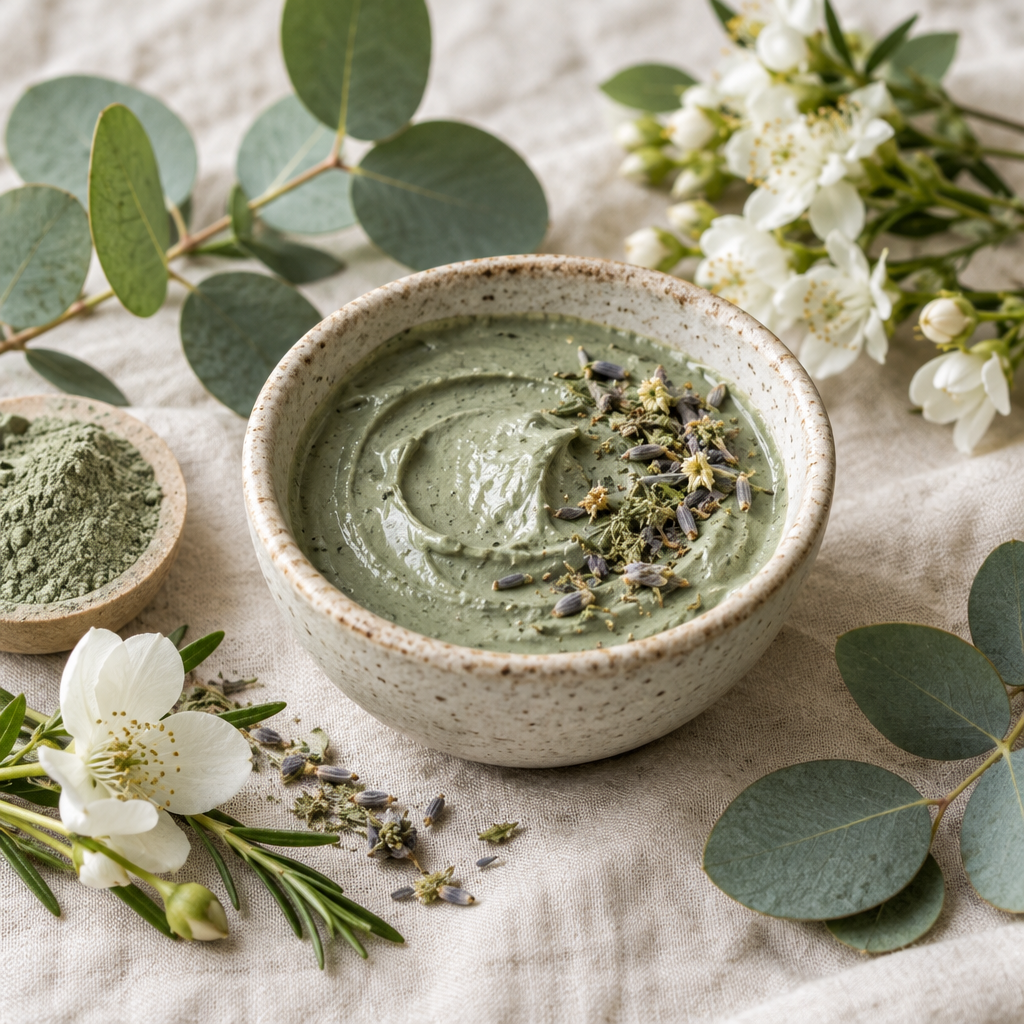 Masque visage argile verte naturel